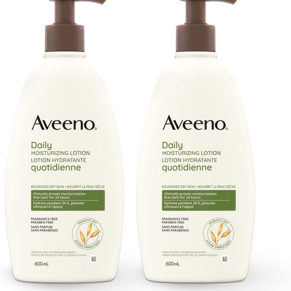 افينو لوشن مرطب يومي من اكتيف ناتشورالز، يرطب لمدة 24 ساعة، 2 × 600 مل