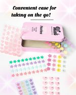 ⁦رقع البثور من وينك - 120 قطعة من رقع حب الشباب الغروانية المائية مع شجرة الشاي والسنتيلا - اشكال نجوم وجواهر فاخرة للمراهقين - شفاء لطيف لجميع انواع البشرة - صندوق قصدير جاهز للهدايا وشنطة ثلاثية⁩ - الصورة ⁦5⁩