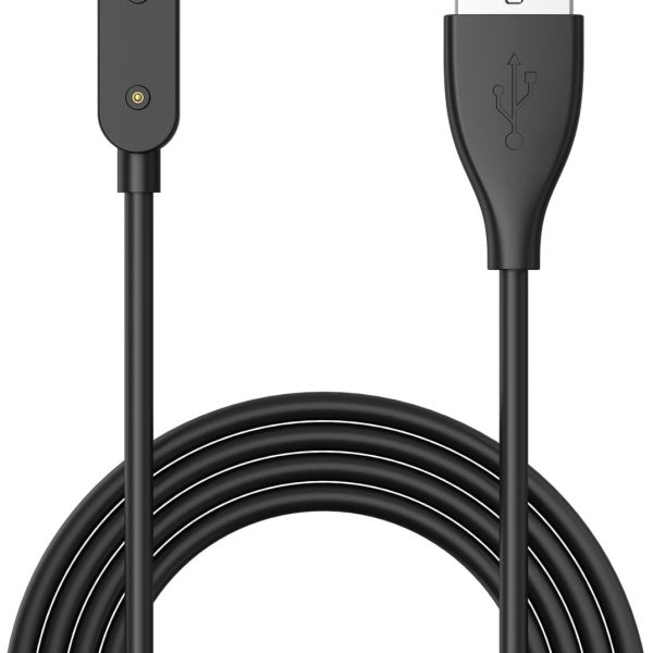 فانكل كابل شاحن لساعة هواوي فيت 3، شاحن مغناطيسي USB 100 سم لساعة هواوي باند 9/8/7/6 الذكية (اسود)