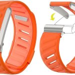 سوار رياضي مريح من السيليكون متوافق مع ووب 4.0 - سوار معصم ناعم وجيد التهوية وقابل للتعديل للارتداء اليومي والنشط (برتقالي)