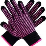 قفازات مقاومة للحرارة من جيوون، قفازات تصفيف الشعر من قطعتين، قفازات حجب الحرارة حتى 222 درجة فهرنهايت، قفازات حرارية لتصفيف الشعر، مقاومة للحرارة الاحترافية