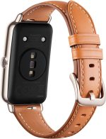 ⁦هواوي ساعة ذكية صغيرة من ووتش فيت + مكبر صوت بلوتوث هواوي بشاشة 1.47 انش ودقة 194 × 369 بكسل وسوار جلدي، بني، Fara-B69، USB⁩ - الصورة ⁦4⁩