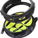 سبايجن جراب ليكويد اير ارمور مصمم لساعة سامسونج جالاكسي 7 44 ملم غطاء مرن وخفيف الوزن من البولي يوريثين الحراري (2024) - اسود غير لامع