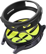 سبايجن جراب ليكويد اير ارمور مصمم لساعة سامسونج جالاكسي 7 44 ملم غطاء مرن وخفيف الوزن من البولي يوريثين الحراري (2024) - اسود غير لامع