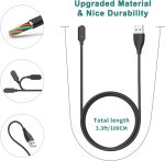 ⁦فانكل كابل شاحن لساعة هواوي فيت 3، شاحن مغناطيسي USB 100 سم لساعة هواوي باند 9/8/7/6 الذكية (اسود)⁩ - الصورة ⁦3⁩