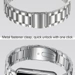 ⁦سكيدو سوار ساعة عمل من الستانلس ستيل متوافق مع ساعة سامسونج جالاكسي فيت 3، سوار معدني بديل لساعة سامسونج جالاكسي فيت 3 SM-R390 للنساء والرجال⁩ - الصورة ⁦6⁩