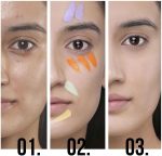 ⁦هودا جيرل باليت مكياج 3 في 1 كونسيلر دافئ للهالات السوداء، باليت بلش وهايلايتر وكونسيلر احترافي للتحكم في الزيوت لمكياج الوجه وتصحيح الكونتور لجميع انواع البشرة⁩ - الصورة ⁦4⁩