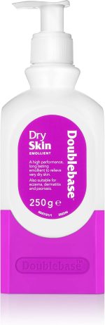 ⁦دابل بيس مرطب للبشرة الجافة. مرطب مثبت سريريا لعلاج الاكزيما والصدفية والتهاب الجلد. كريم الجسم لتخفيف البشرة الجافة، عبوة مضخة 250 غرام⁩ - الصورة ⁦3⁩