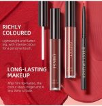 ⁦مجموعة احمر شفاه سائل مخملي غير لامع ومرطب وملمع شفاه كريمي ومحدد شفاه وردي 04⁩ - الصورة ⁦3⁩