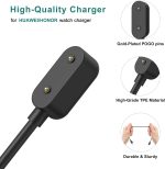 ⁦فانكل كابل شاحن لساعة هواوي فيت 3، شاحن مغناطيسي USB 100 سم لساعة هواوي باند 9/8/7/6 الذكية (اسود)⁩ - الصورة ⁦2⁩