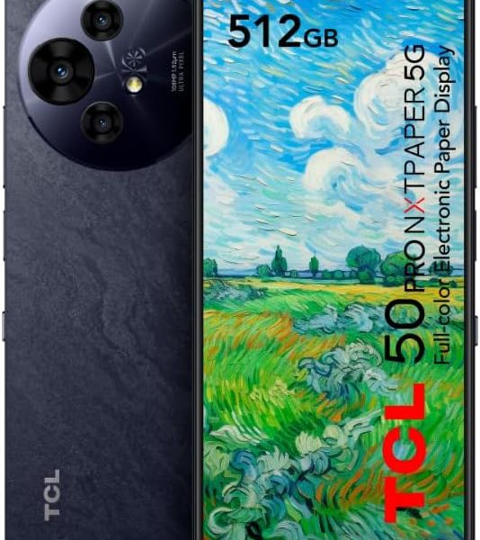 TCL هاتف ذكي 50 برو ان اكس تي بيبر ثنائي شرائح الاتصال بذاكرة روم 512GB وذاكرة RAM 8GB (جي اس ام فقط | بدون سي دي ام ايه) هاتف ذكي 5G مفتوح من المصنع (رمادي مون) - اصدار عالمي