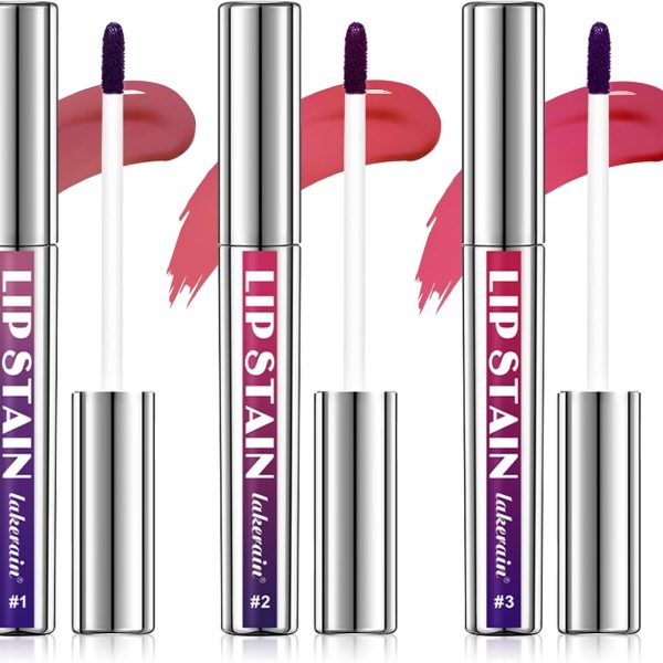 ايريناد قلم تحديد شفاه قابل للتقشير ومقاوم للماء والعرق مع ملاقط، تاتو شفاه كامل بلمسة نهائية مات تدوم طويلا للنساء، صبغة عالية، مقاوم للتلطخ من 3 قطع