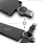 ⁦شاحن محمول من اليمينغيان لساعة سامسونج جالكسي 7/8، شاحن سفر 2 في 1 USB-C متوافق مع ساعة جالكسي 8/7/6/6 كلاسيك/5 برو/4/3، قابل للدوران 90 درجة لشحن الساعة الذكية جالكسي⁩ - الصورة ⁦5⁩