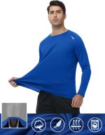 ⁦تي شيرت رياضي باكمام طويلة ورقبة دائرية ضيقة للرجال من 3 قطع⁩ - الصورة ⁦4⁩