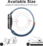 ⁦سوار حلقي نايلون لساعة هواوي GT 4/3/2/2 برو 46 ملم، سامسونج جالاكسي ووتش 3 45 ملم - 22 ملم سوار سريع الفك للرجال والنساء⁩ - الصورة ⁦6⁩