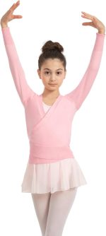 ⁦بلوزات رقص الباليه للفتيات الصغيرات، سترة رقص مخملية داخلية⁩ - الصورة ⁦2⁩