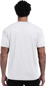 ⁦تي شيرت شبكي للتدريب واللياقة البدنية للرجال باكمام قصيرة يمتص الرطوبة وسريع الجفاف⁩ - الصورة ⁦2⁩