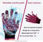 ⁦قفازات مقاومة للحرارة من جيوون، قفازات تصفيف الشعر من قطعتين، قفازات حجب الحرارة حتى 222 درجة فهرنهايت، قفازات حرارية لتصفيف الشعر، مقاومة للحرارة الاحترافية⁩ - الصورة ⁦4⁩