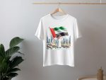 ⁦تي شيرت لليوم الوطني لدولة الامارات العربية المتحدة، زي تنكري للاولاد، قبة دائرية، اكمام قصيرة⁩ - الصورة ⁦2⁩