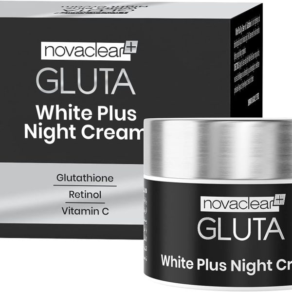 Novaclear Gluta White Plus- Night Cream, Glutathione Night Cream for Skin Brightening/Reduce Wrinkle/Flawless Skin/Daily Care/Soft Skin/Natural Glow -50 ml