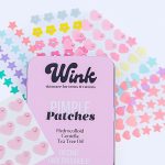 رقع البثور من وينك - 120 قطعة من رقع حب الشباب الغروانية المائية مع شجرة الشاي والسنتيلا - اشكال نجوم وجواهر فاخرة للمراهقين - شفاء لطيف لجميع انواع البشرة - صندوق قصدير جاهز للهدايا وشنطة ثلاثية