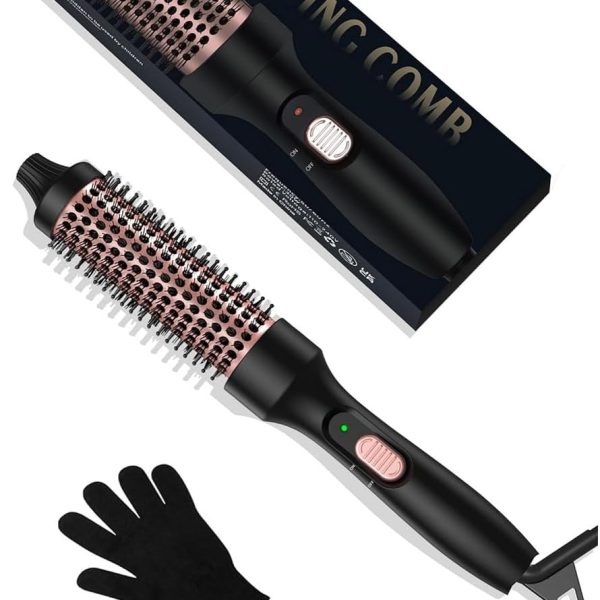 فرشاة حرارية من دوشر، فرشاة تمويج حرارية 32 ملم للحصول على شعر مستقيم مثالي وتجعيد كثيف