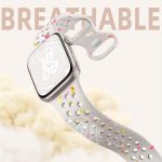 ⁦يو بيك سوار رياضي متوافق مع سوار ساعة ابل 38 ملم 40 ملم 41 ملم للنساء والرجال، سوار معصم سيليكون صديق للبيئة قابل لاعادة التدوير وجيد التهوية لسوار ساعة ابل/اي ووتش سلسلة 9 8 7 6 5 4 3 2 1 اس اي⁩ - الصورة ⁦3⁩