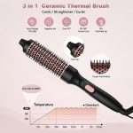 ⁦فرشاة حرارية من دوشر، فرشاة تمويج حرارية 32 ملم للحصول على شعر مستقيم مثالي وتجعيد كثيف⁩ - الصورة ⁦4⁩