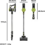 ⁦دايو مكنسة كهربائية لاسلكية محمولة باليد من سايكلون برو، خزان غبار سعة 0.6 لتر بدون كيس، وقت تشغيل 35 دقيقة، تخزين وشحن يعلق على الحائط، رؤوس فرشاة قابلة للتبديل⁩ - الصورة ⁦7⁩