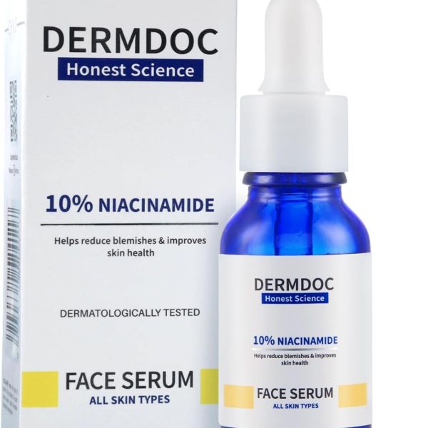 مصل وجه نياسيناميد بنسبة 10% من ديرمدوك، 30 مل | لجميع انواع البشرة | يتحكم في انتاج الدهون | يقلل المسام | يساعد على تقليل فرط التصبغ والبقع الشيخوخة | يحسن ملمس البشرة | يرطب ويرطب