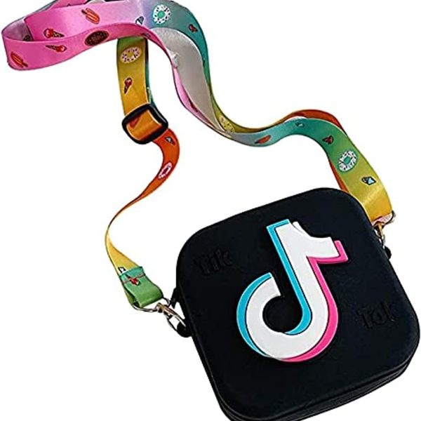 محفظة صغيرة للفتيات الصغيرات مضادة للماء من السيليكون بنمط تيك توك، شنطة يد صغيرة لطيفة على الكتف والالعاب والهدايا