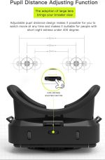 ⁦ميكنج تيك نظارات الواقع الافتراضي ثلاثية الابعاد من في ار شاينكون، نظارات الواقع الافتراضي للتلفزيون والافلام والعاب الفيديو، متوافقة مع الهواتف الذكية التي تعمل بنظام اي او اس واندرويد ضمن شاشة 4.7-7⁩ - الصورة ⁦7⁩