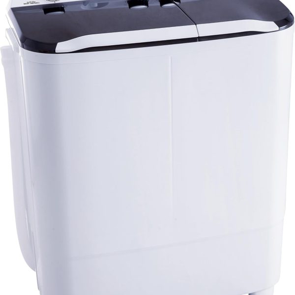 اكاي غسالة نصف اوتوماتيكية بحوضين بوزن 6 كجم، نابض قوي، موفرة للطاقة، مؤقت سهل الغسيل، مؤقت دوار، 74WX42DX87H بالسم، ابيض - WMMA-XTT62W