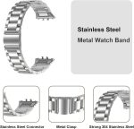 ⁦سكيدو سوار ساعة عمل من الستانلس ستيل متوافق مع ساعة سامسونج جالاكسي فيت 3، سوار معدني بديل لساعة سامسونج جالاكسي فيت 3 SM-R390 للنساء والرجال⁩ - الصورة ⁦5⁩