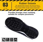 ⁦حذاء سيفتي للرجال والنساء من لايوايت، حذاء رياضي شبكي جيد التهوية وخفيف الوزن ومريح ومقاوم للخرق، حذاء رياضي واقي للعمل في المصنع بلون اسود⁩ - الصورة ⁦4⁩