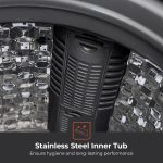 ⁦جيباس غسالة اوتوماتيك بالكامل تحميل علوي 7 كجم - سلة داخلية من الستانلس ستيل - تحكم اي ام دي | طاقة ذاكرة ايقاف تلقائي مع موازنة تلقائية 0 وات GFWM7800LCQ فضي⁩ - الصورة ⁦7⁩