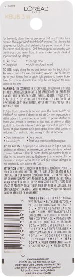 ⁦لوريال باريس قلم تحديد العين السائل فائق النحافة ويدوم طويلا من ميك اب انفاليبل، طرف لباد فائق النعومة، تركيبة سريعة الجفاف، ينزلق بسلاسة، اسود، عبوة من قطعة واحدة⁩ - الصورة ⁦3⁩