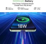 ⁦يوميدجي جوال G9T ذكي اندرويد 14 غير مقفل، شاشة 6.75 انش HD+ 90Hz، بطارية 5000mAh، شحن سريع 18 واط، 8(4+4)+128GB/1TB TF، كاميرا 13MP، فتح الوجه والبصمة، 4G ثنائي شرائح الاتصال، نظام تحديد المواقع⁩ - الصورة ⁦5⁩