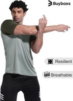 ⁦تي شيرت رياضي سريع الجفاف وجيد التهوية باكمام قصيرة للرجال من 3 قطع⁩ - الصورة ⁦4⁩