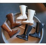 ⁦حذاء ركوب الفروسية للبنات من كيو ال دي دي واي سي (26-36)، حذاء ركوب بمقدمة دائرية، مقاوم للماء/مضاد للانزلاق، سحاب خلفي/انبوب عالي، جيد التهوية/لا يفرك القدم، للربيع، الخريف، للاطفال الصغار، 32، بني⁩ - الصورة ⁦7⁩