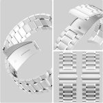 ⁦سكيدو سوار من الستانلس ستيل متوافق مع ساعة هواوي GT4 مقاس 46 ملم، سوار معصم معدني بديل لساعة جي تي 4 مقاس 22 ملم⁩ - الصورة ⁦3⁩