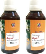 زيت شاميلي من جيه اورجانيكس لزيت هانومان بوجا تشولا والياسمين برائحة زهرة الياسمين لشعر الوجه والبشرة، عبوة من قطعتين سعة 100 مل لكل منها