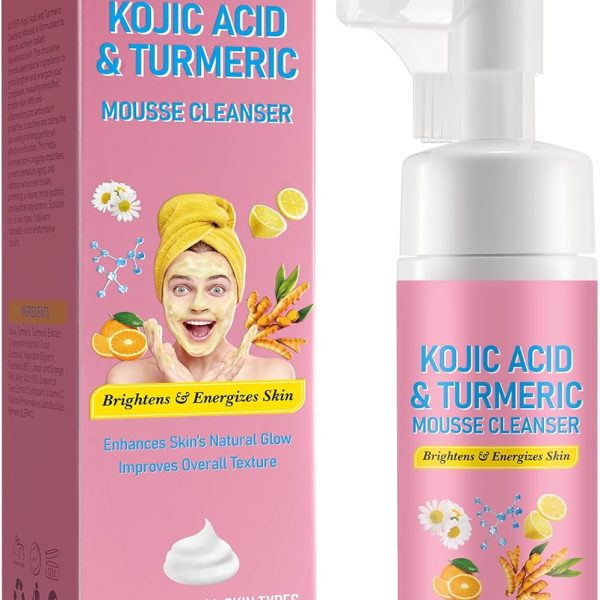 اليفر موس منظف بحمض والكركم من كوجيك 150 مل يساعد على تفتيح البشرة وترطيبها وتعزيز إشراقها الطبيعي وتحسين الملمس العام للبشرة. مناسب لجميع انواع البشرة