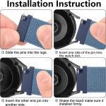 ⁦سوار حلقي نايلون لساعة هواوي GT 4/3/2/2 برو 46 ملم، سامسونج جالاكسي ووتش 3 45 ملم - 22 ملم سوار سريع الفك للرجال والنساء⁩ - الصورة ⁦5⁩