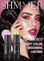 ⁦قلم هايلايتر مرطب للوجه، ملمع كريمي للخدود والشفاه، قلم مكياج متوهج طبيعي بتركيبة مرطبة، مناسب للبشرة الناضجة، تصميم ملتف محمول⁩ - الصورة ⁦8⁩