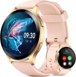 ساعة ذكية للنساء من بارسونفر (استقبال/الاتصال)، ساعة ذكية 1.4 انش لجوالات اندرويد وايفون لتتبع اللياقة البدنية مع مراقب النوم والصحة وتتبع الخطوات والسعرات الحرارية واكثر من 100 وضع رياضي، مقاومة