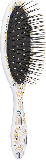 ⁦ويت براش فرش فك تشابك الشعر للاطفال - فرشاة قوس قزح متوسطة الحجم لفك تشابك الشعر بشعيرات انتيليفليكس فائقة النعومة تنزلق عبر التشابك، مشط خالٍ من الالم لجميع الانواع⁩ - الصورة ⁦6⁩