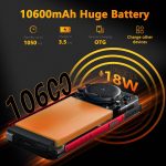 ⁦هاتف ذكي متين F101P اندرويد 13 من فوسيبوت، 7GB+64GB/1TB، هاتف غير مقفل 10600mAh، صوت عالي 123 ديسيبل، كاميرا 24MP+8MP، مقاوم للماء، 4G ثنائي شرائح الاتصال، او تي جي، شاحن 18 واط⁩ - الصورة ⁦4⁩