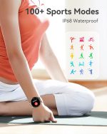 ⁦ساعة ذكية للنساء من بارسونفر (استقبال/الاتصال)، ساعة ذكية 1.4 انش لجوالات اندرويد وايفون لتتبع اللياقة البدنية مع مراقب النوم والصحة وتتبع الخطوات والسعرات الحرارية واكثر من 100 وضع رياضي، مقاومة⁩ - الصورة ⁦6⁩