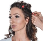 ⁦فرشاة شعر دائرية صغيرة من تيريفي، 4 قطع بمقبض مخروطي من الالومنيوم والنايلون مع دبابيس من النايلون، افضل فرشاة شعر دوارة لتجفيف الشعر وتجعيد الشعر وفرده⁩ - الصورة ⁦6⁩